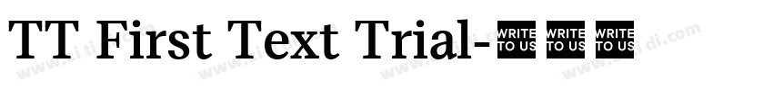 TT First Text Trial字体转换